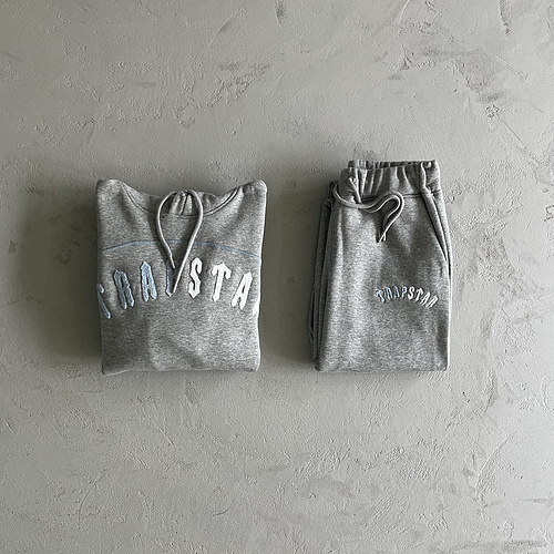 266¥ IRONGATE CHENILLE AECH HOODIE TRACKSUIT-GREY/BLUE/WHITE 