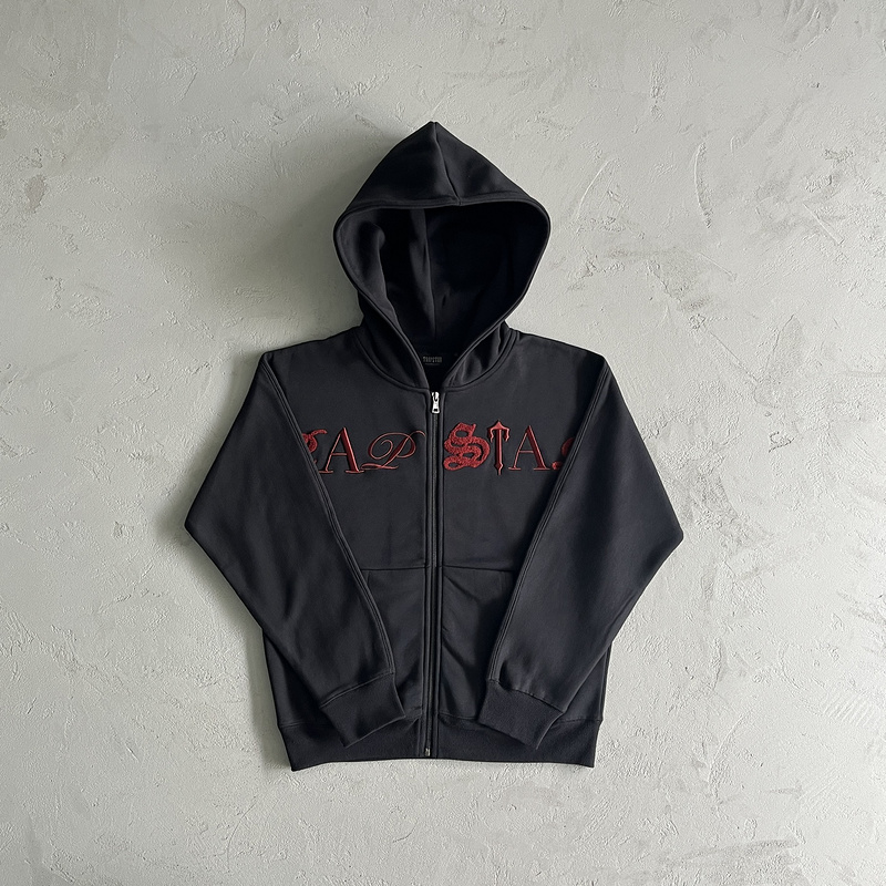 266¥ SCRIP ZIP-THOUGH HOODIE TRACKSUIT-BLACK	/ZINFANDEL | Yupoo - Image 8