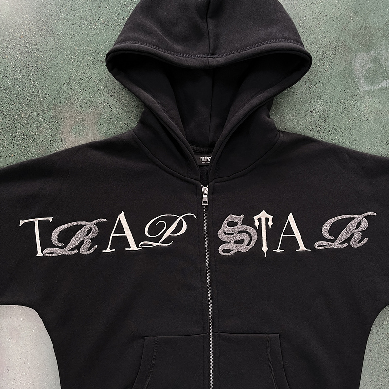 266¥ SCRIP ZIP THROUGH TRACKSUIT-BLACK WASHED | Yupoo - Image 9