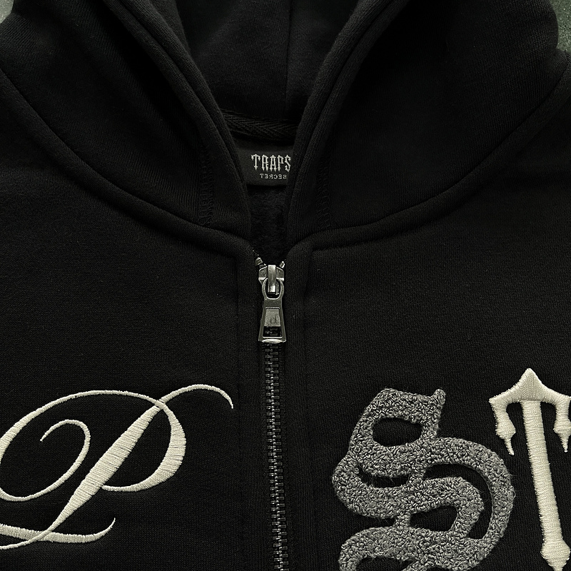 266¥ SCRIP ZIP THROUGH TRACKSUIT-BLACK WASHED | Yupoo - Image 11