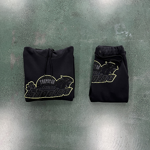 252¥ SHOOTERS HOODED TRACKSUIT - BLACK/LIME Sale price 