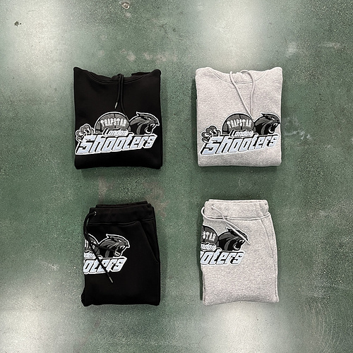 266¥  Shooters Hooded Tracksuit-BLACK-SKYBLUE 