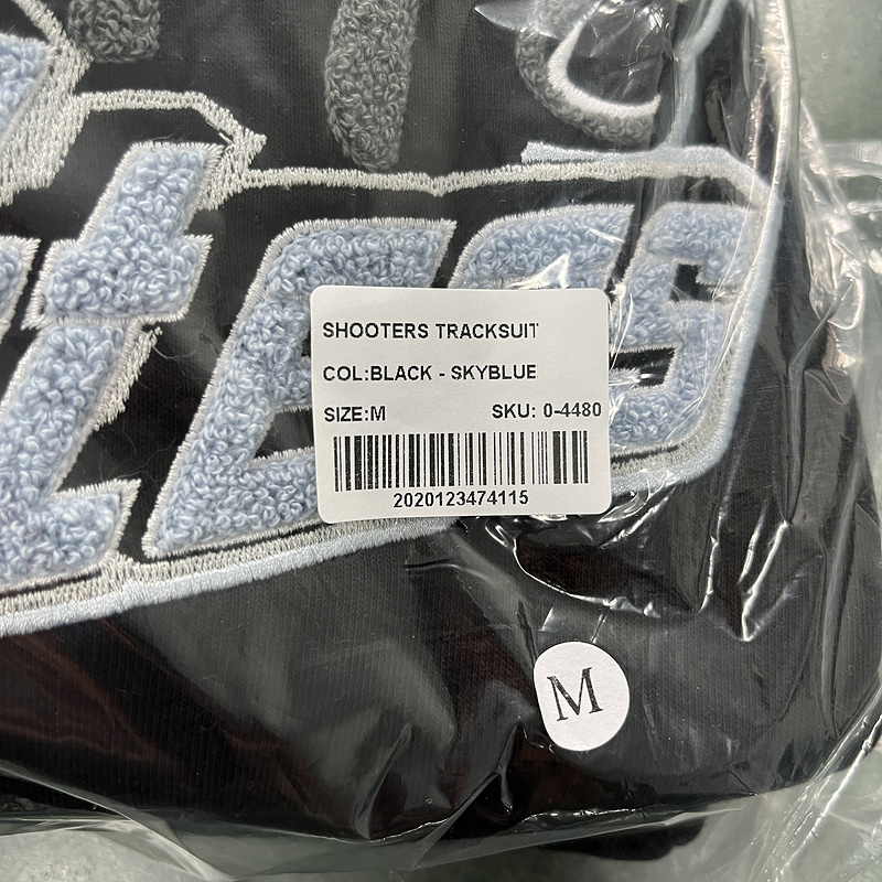 266¥  Shooters Hooded Tracksuit-BLACK-SKYBLUE | Yupoo - Image 9