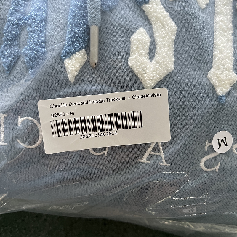 252¥ CHENILLE DECODED HOODED TRACKSUIT - CITADEL/WHITE | Yupoo - Image 6