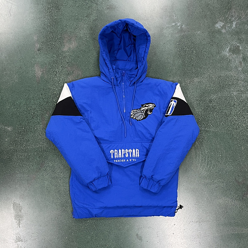 266¥ 1/4 Zip Pullover Jacket - Blue 