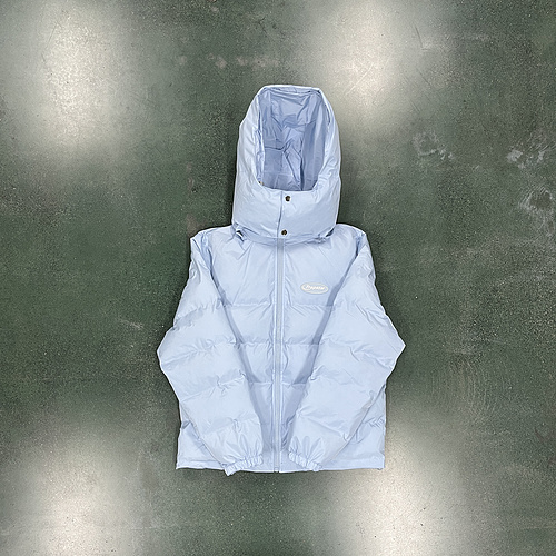 293¥ ICE BLUE HYPERDRIVE DETACHABLE HOOD PUFFER JACKET 