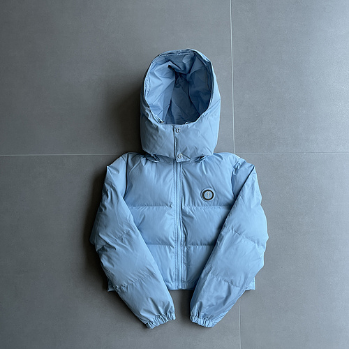 252¥ womens irongate detachable hooded puffer - baby blue 