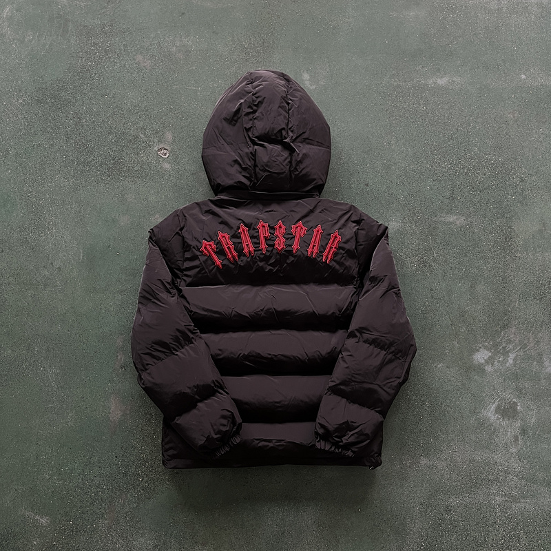 293¥ DETACHABLE HOODED PUFFER JACKET-Black Red | Yupoo - Image 24