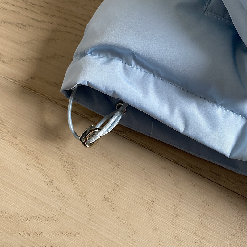 293¥  DETACHABLE HOODED PUFFER JACKET - ICE BLUE | Yupoo - Image 12