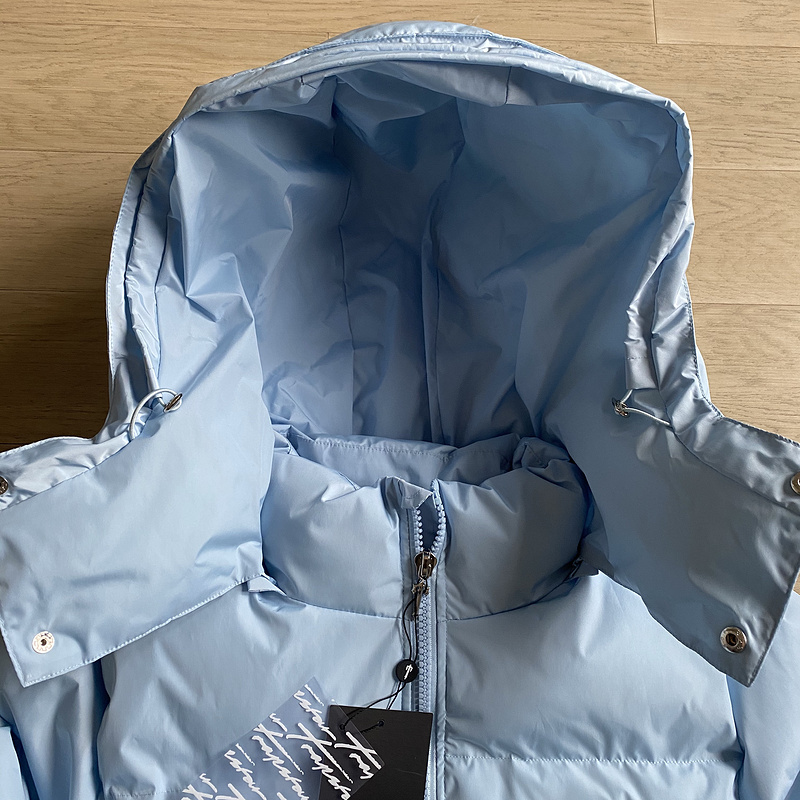 293¥  DETACHABLE HOODED PUFFER JACKET - ICE BLUE | Yupoo - Image 13