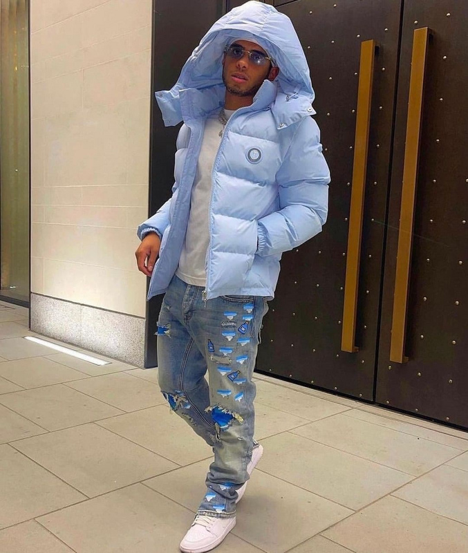 293¥  DETACHABLE HOODED PUFFER JACKET - ICE BLUE | Yupoo - Image 21