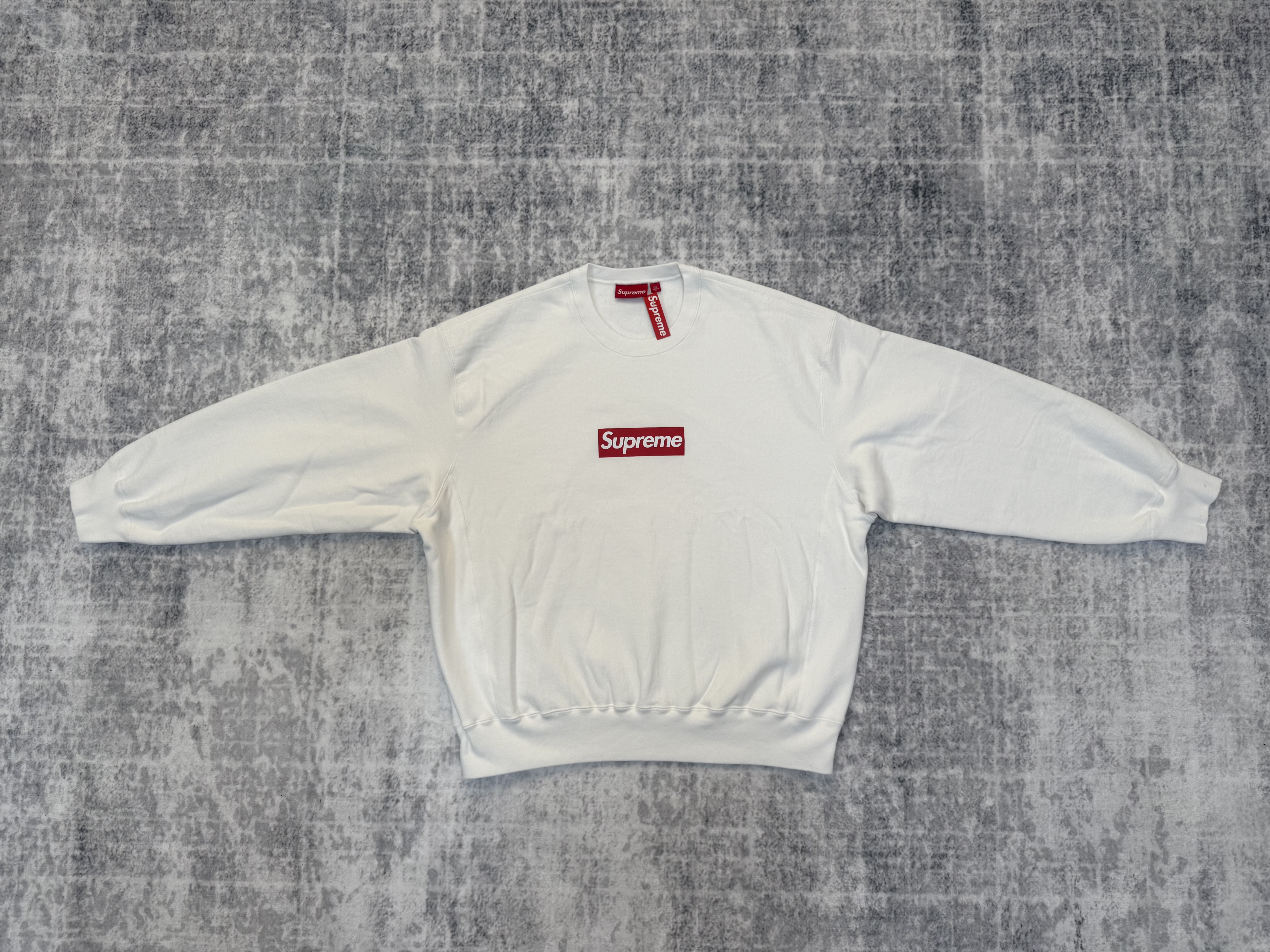 sup boxlogo white black and navy blue