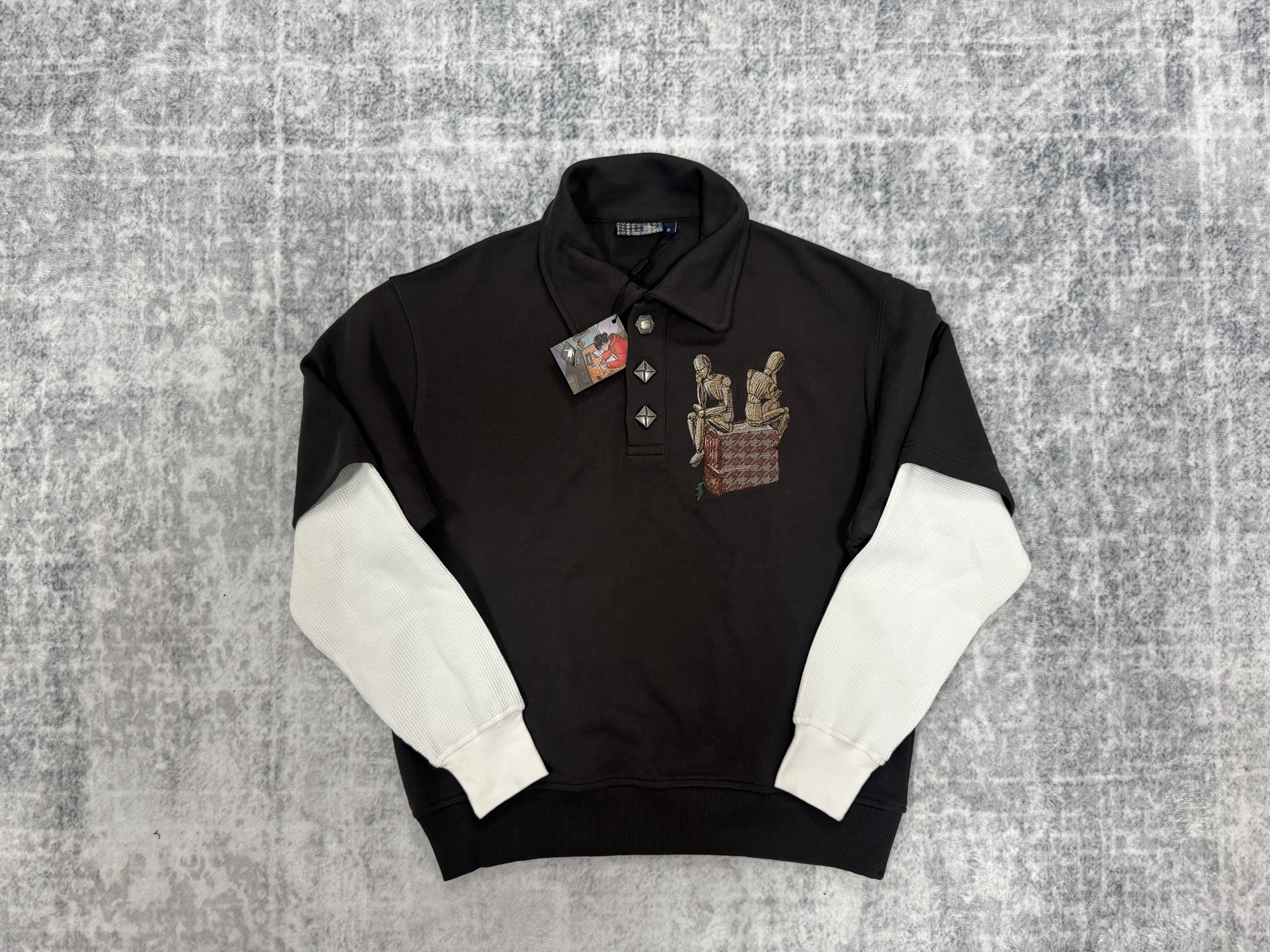 der polo long sleeve black