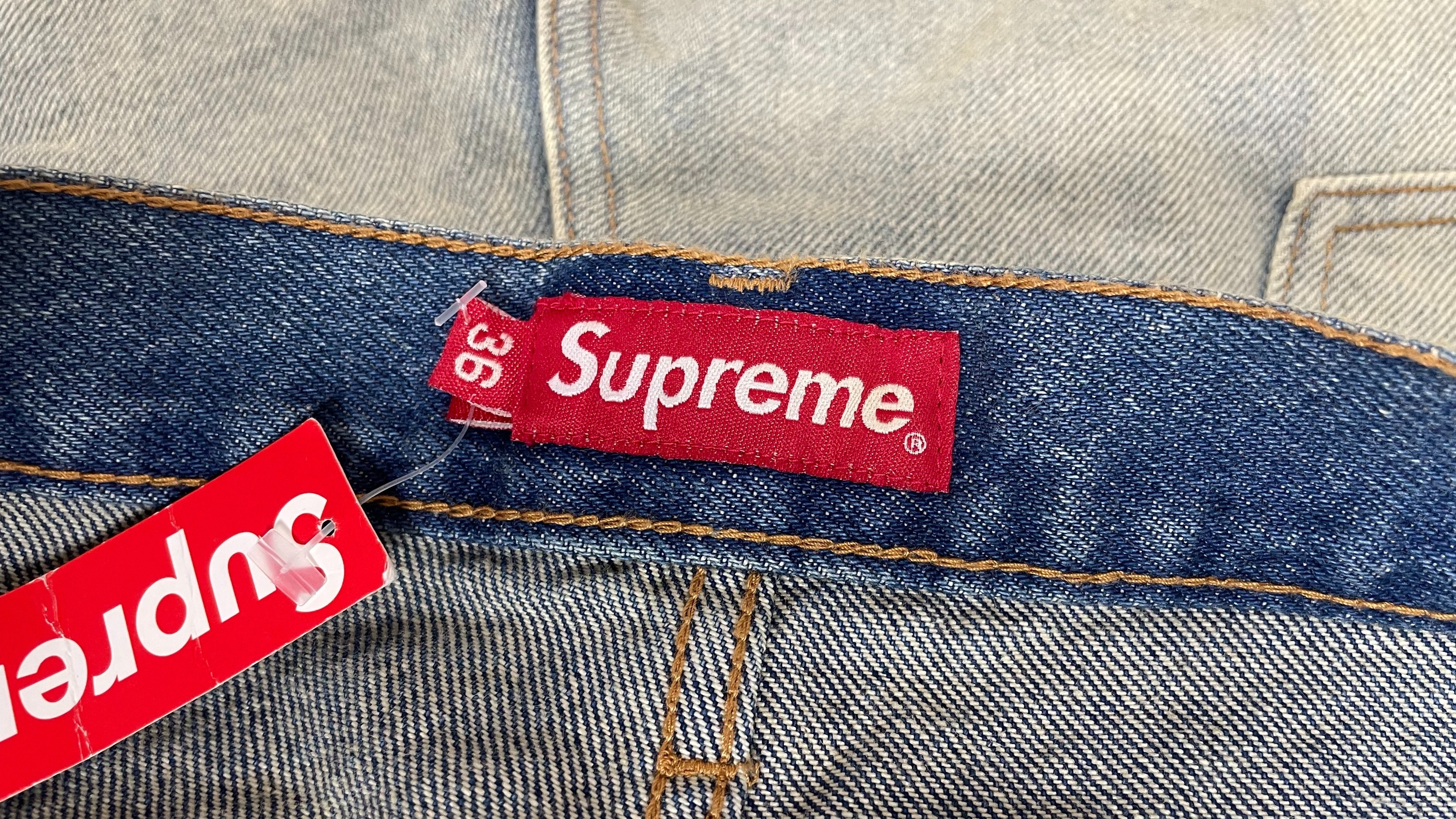 in stock sup dirty indigo jeans - Image 4