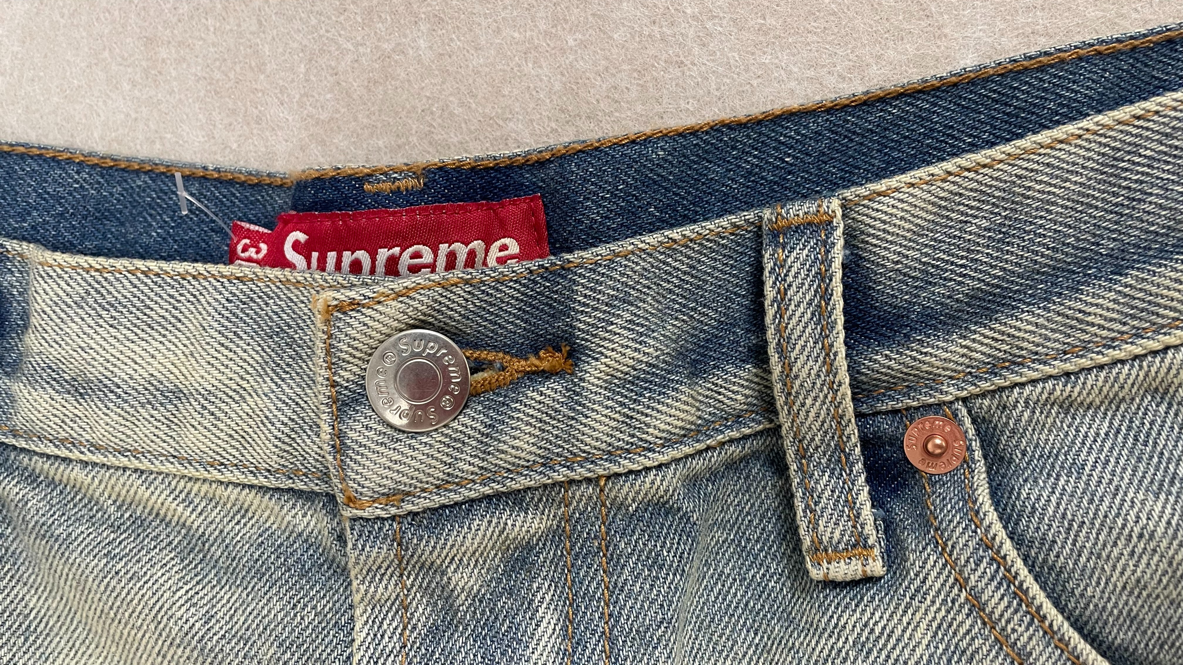 in stock sup dirty indigo jeans - Image 9