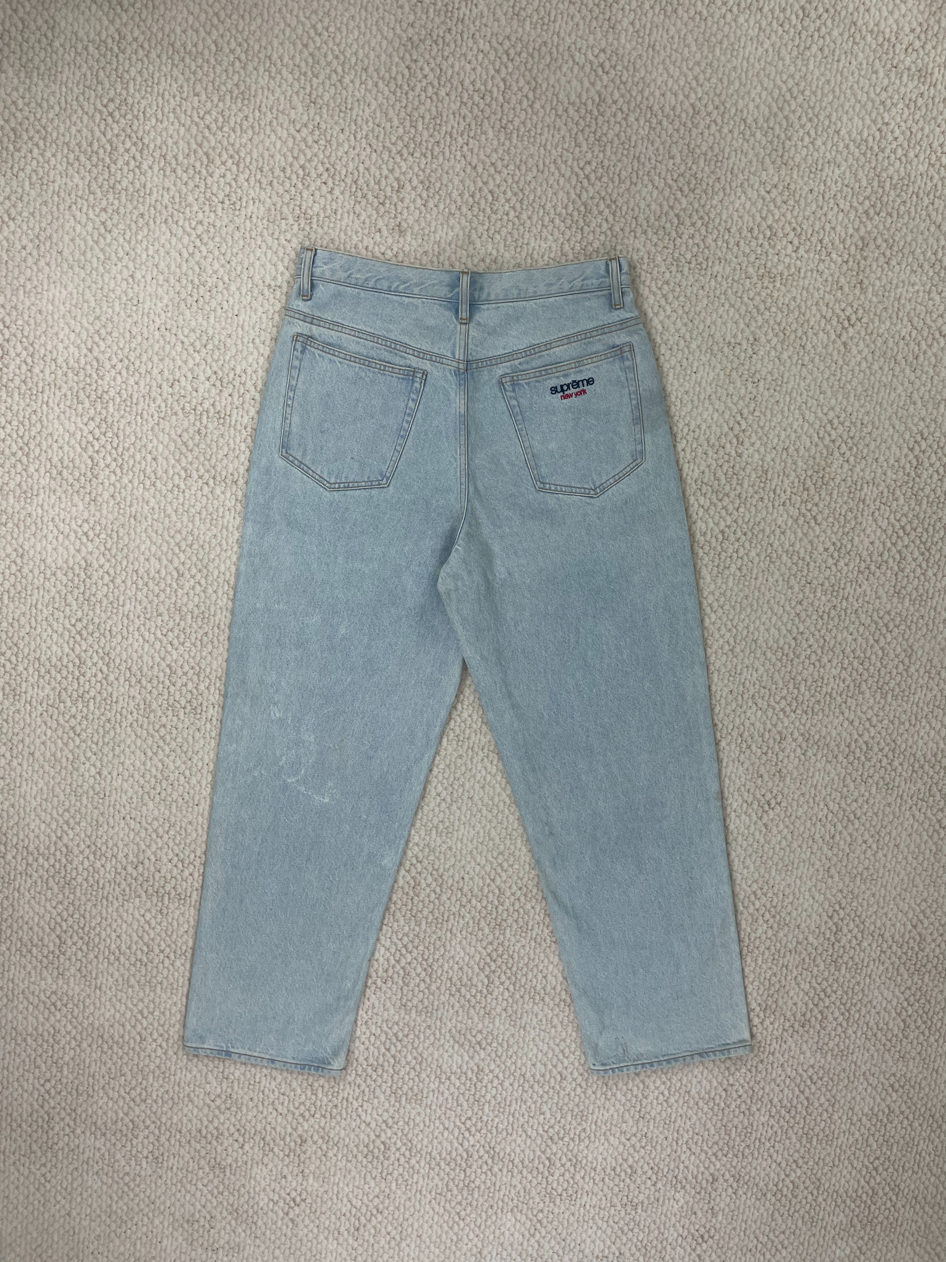 sup baggy jean blue and black