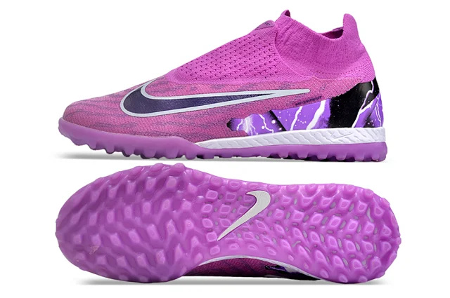 Nike Phantom GX Thunder DF TF Turf Soccer Cleats - Fuchsia Dream/Barely Grape