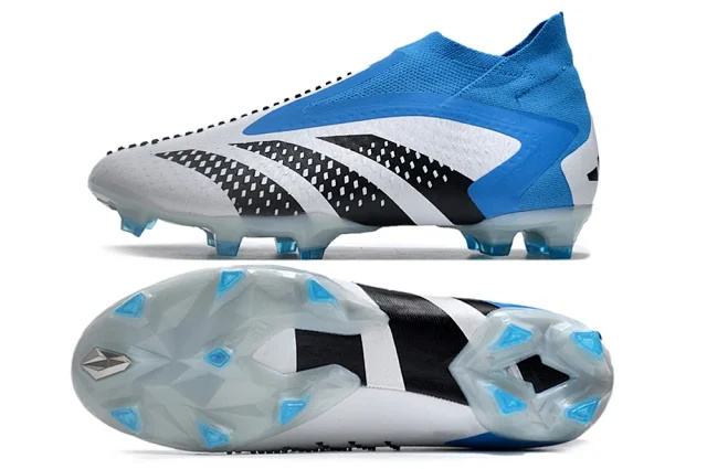 adidas Predator Accuracy+ FG Football Boots - White/Black/Blue Bright Royal