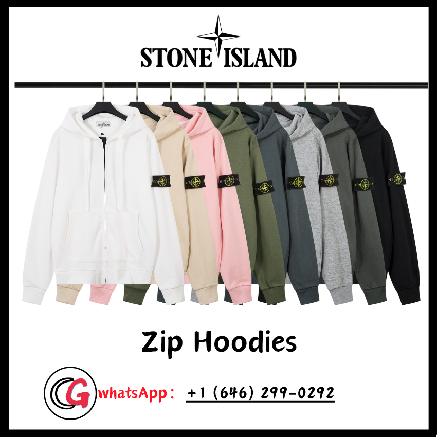Stone Zip Hoodies