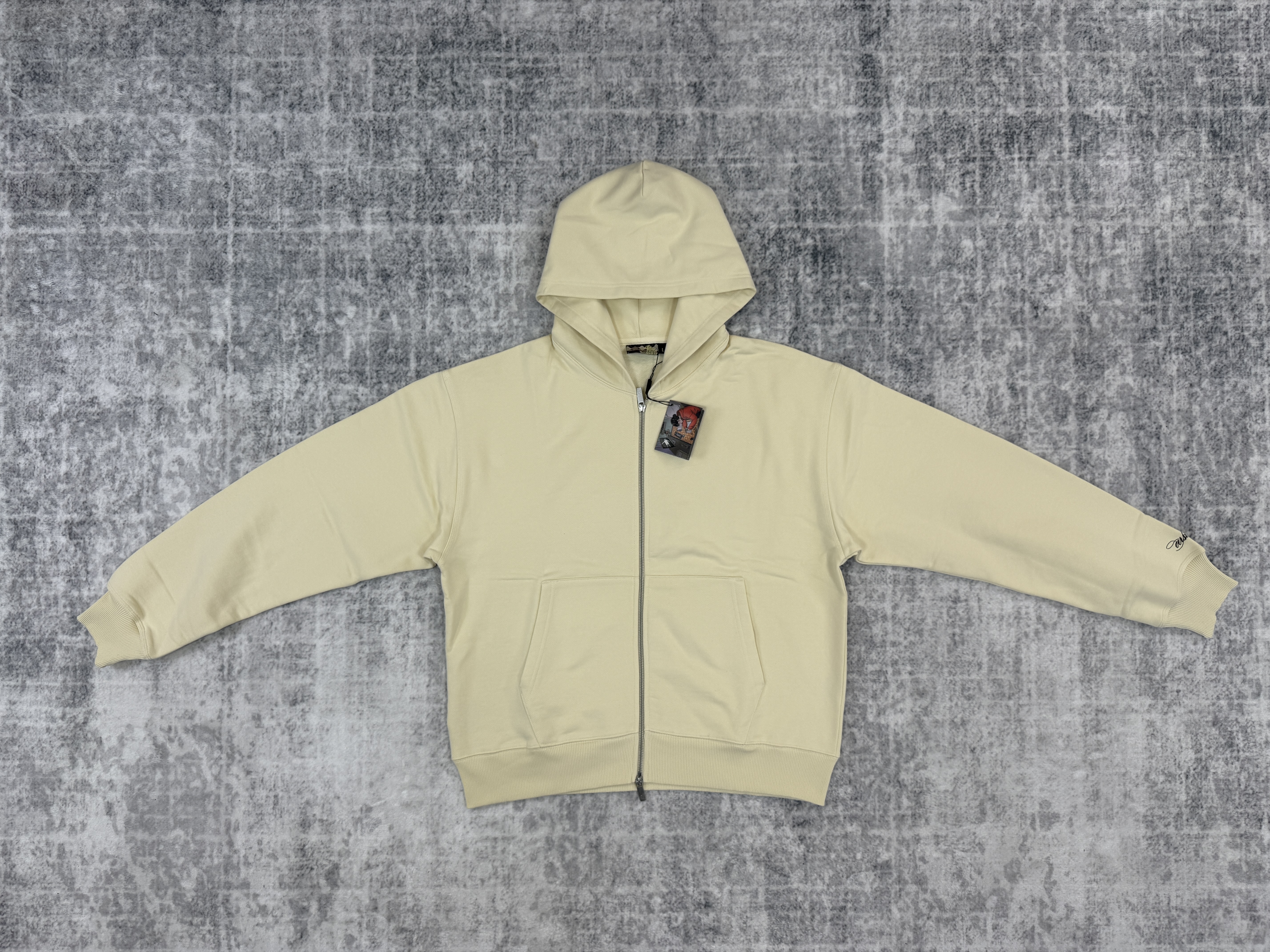 derschutze beige zip up - Image 2