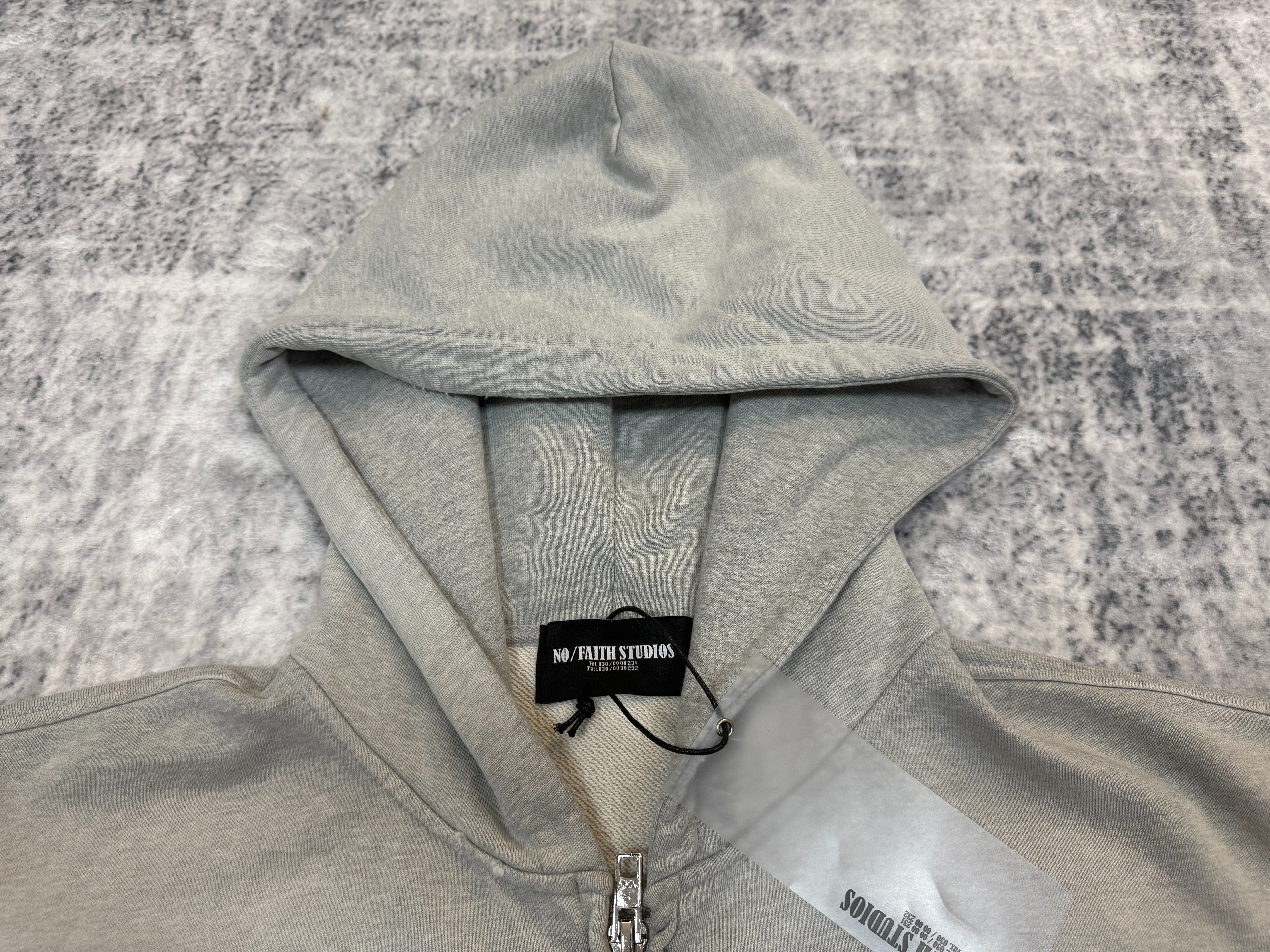 no faith grey zip up - Image 8