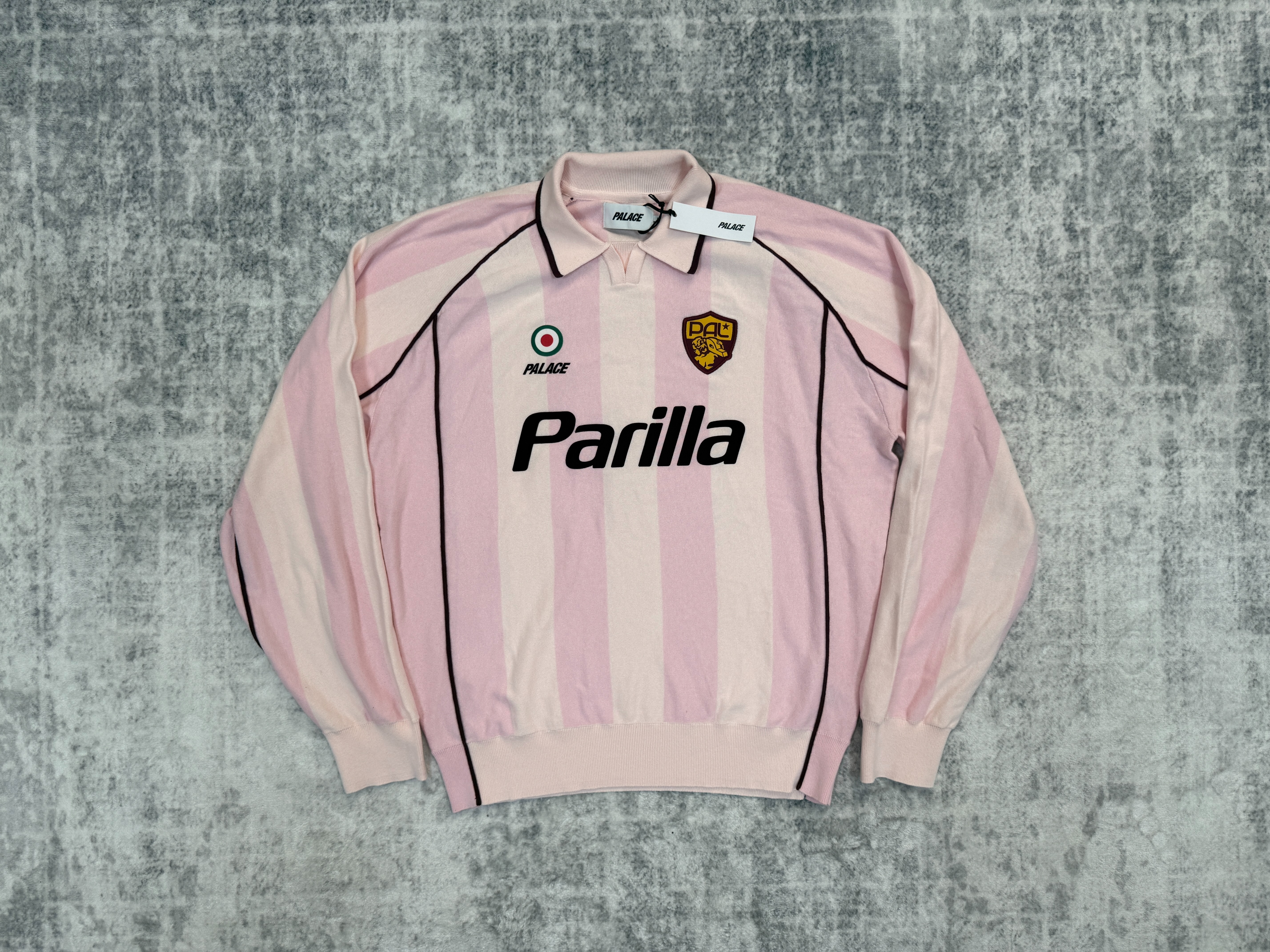 palace pink polo long sleeve