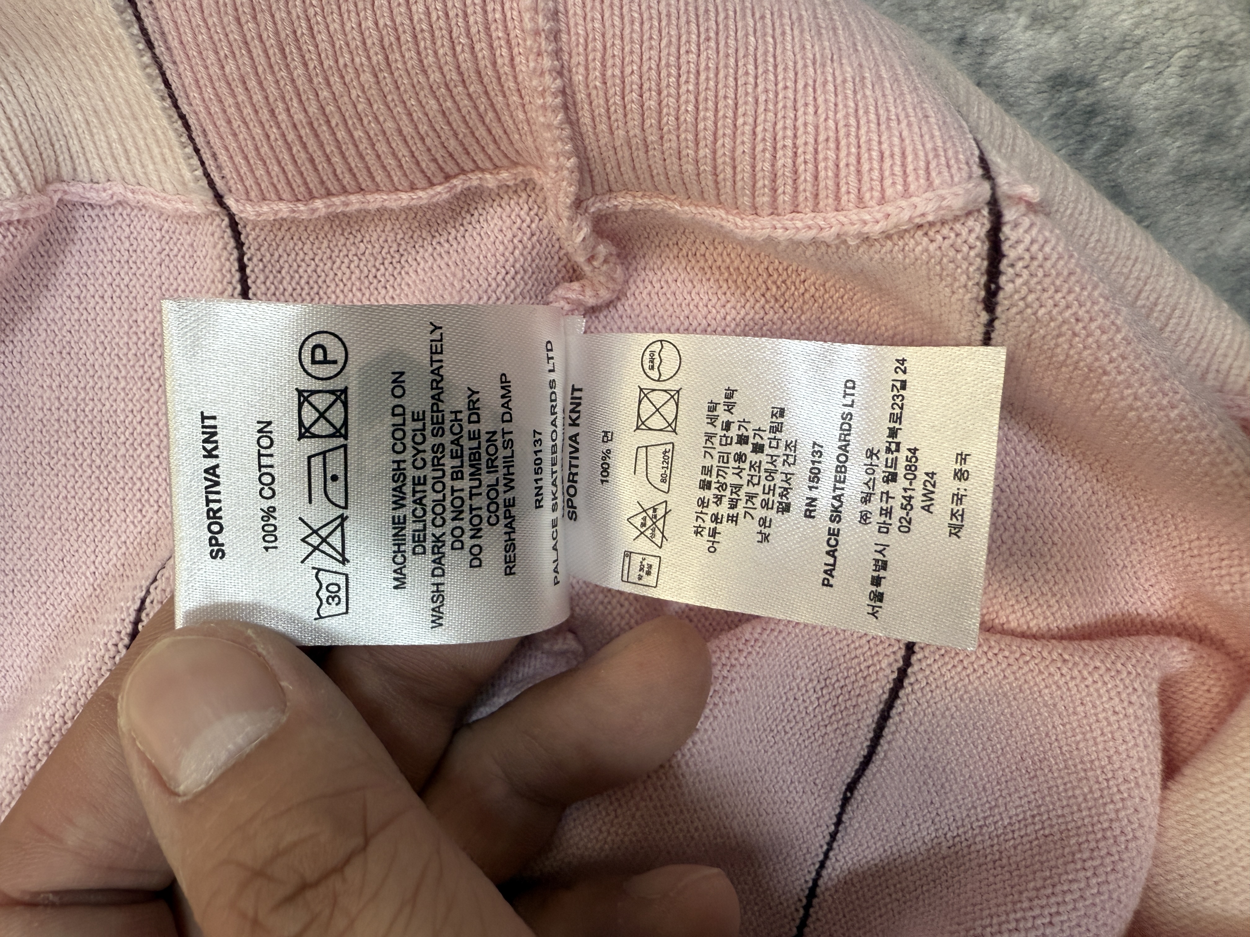 palace pink polo long sleeve - Image 4